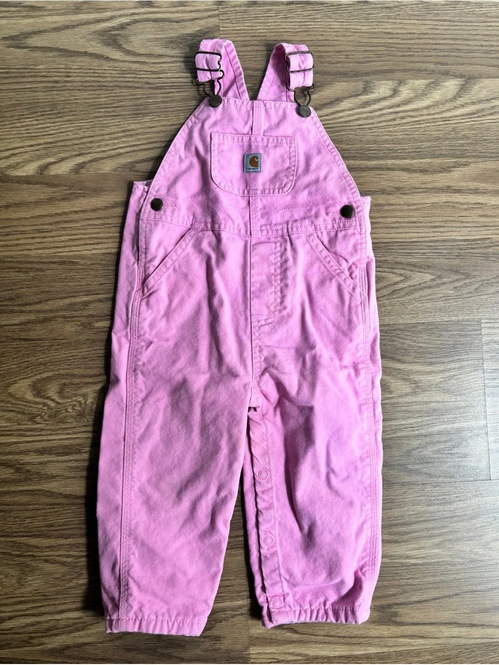 Carhartt Pink Toddler Overalls with Adjustable Straps
